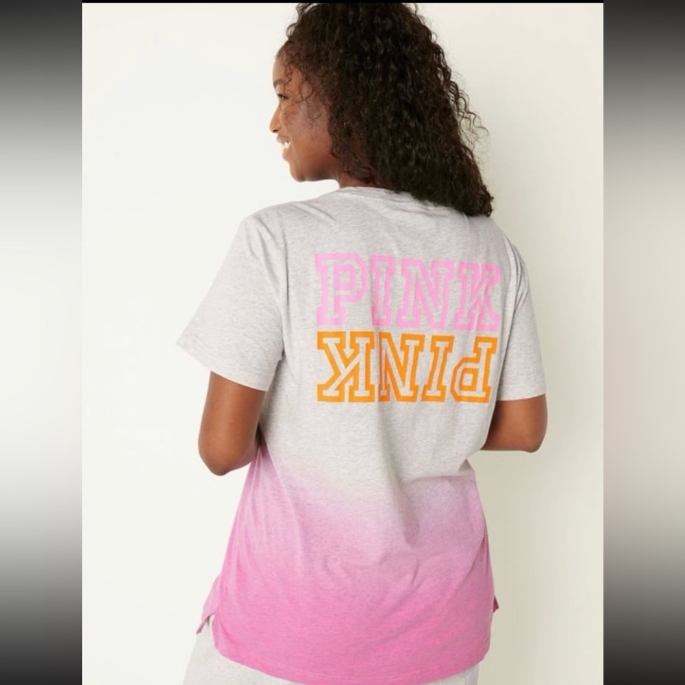 NWT VS PINK Ombre T-Shirt and Sweatpants Set - Picture 7 of 13